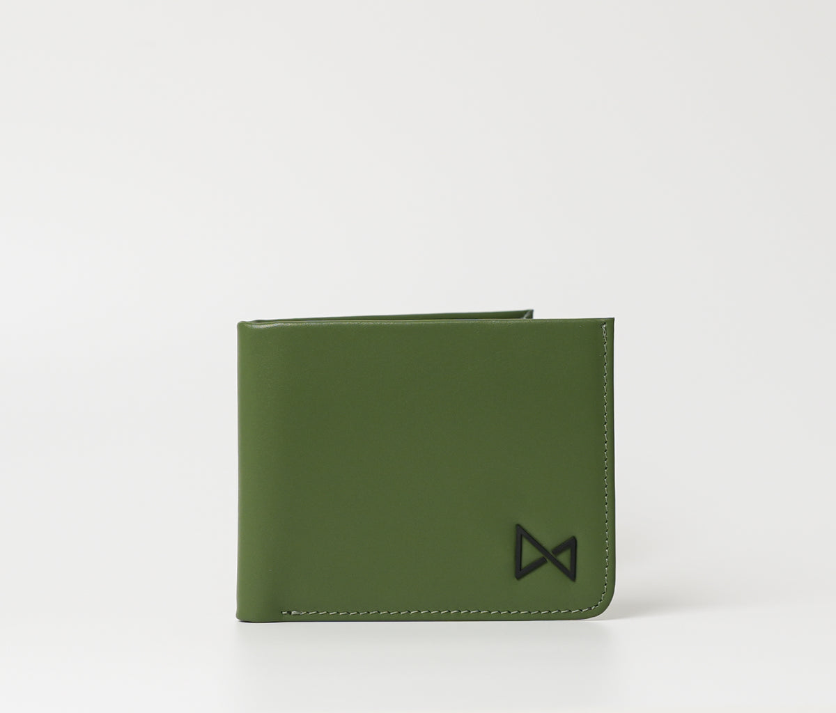 Chadwick Olive wallet with an olive green exterior, grey interior, 6 card slots, and 2 cash compartments. Available at The Butler